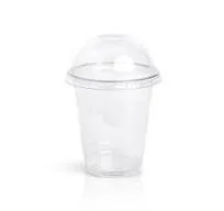 كرتونه كوب بلاستيك شفاف 16 اونز بالغطاء