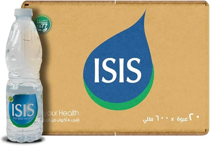 كرتونه مياه 600 مليم من ايزيس